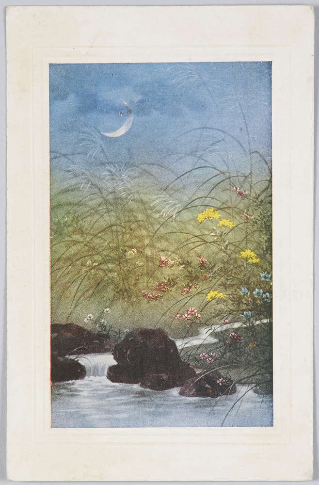 作品画像:月と秋草