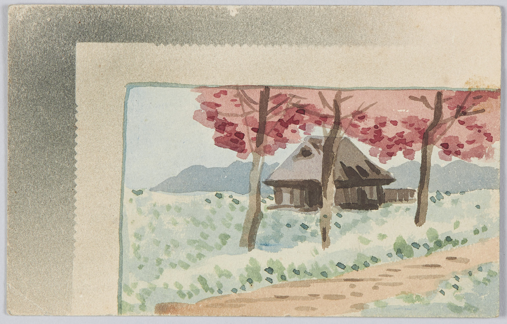 作品画像:農村水彩スケッチ
