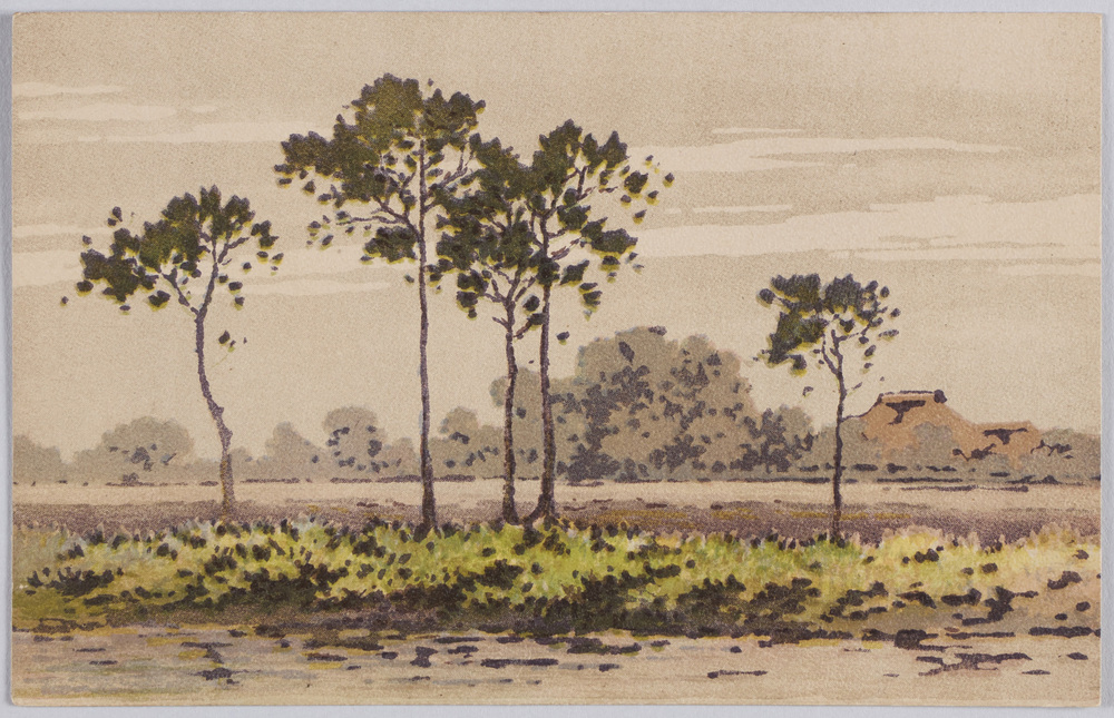 作品画像:農村(風景水彩画)