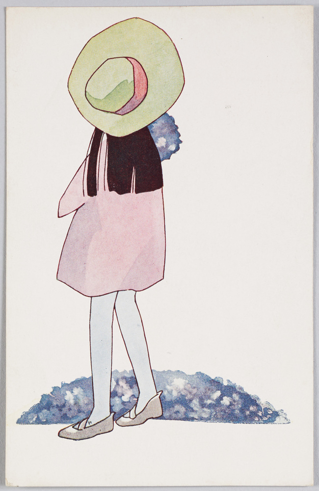 作品画像:花を摘む少女