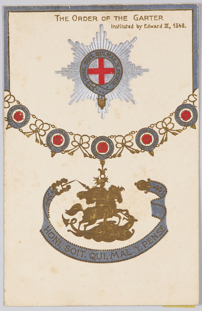 作品画像:THE ORDER OF THE GARTER Instituted by Edward Ⅲ, 1348.