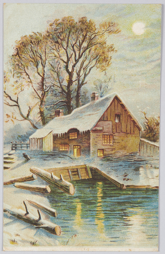 作品画像:雪の積もった家