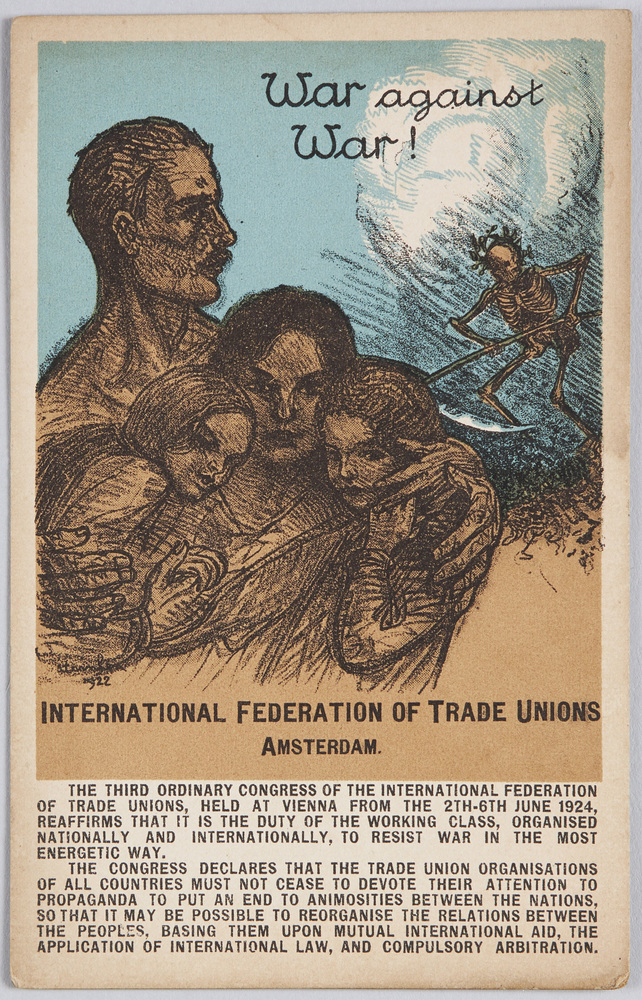 作品画像:War against War! INTERNATIONAL FEDERATION OF TRADE UNIONS AMSTERDAM.