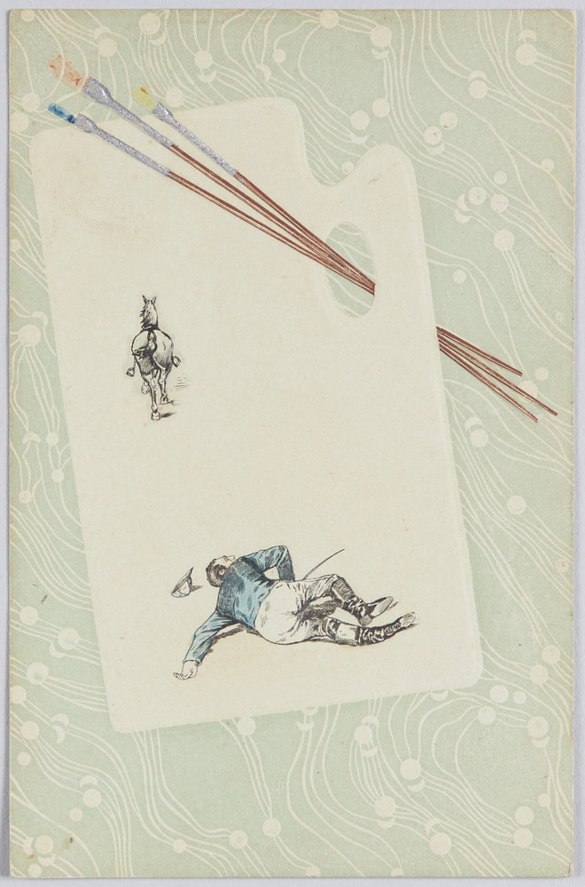作品画像:パレットと落馬した男(外国製)