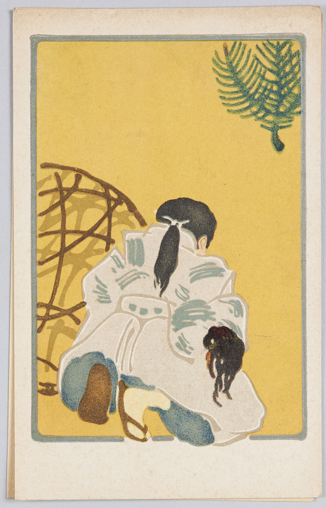 作品画像:松葉と稚児(中京図案会懸賞考案)