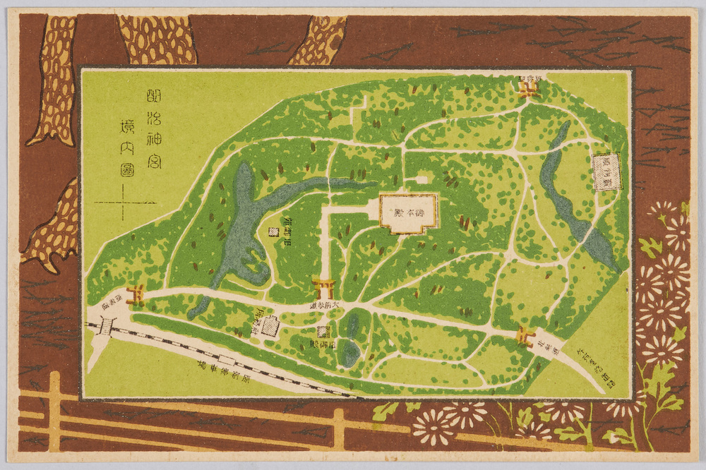 作品画像:明治神宮境内図 明治神宮社務所発行