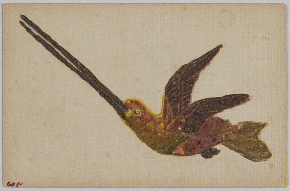 作品画像:絵葉書 立体細工貼付