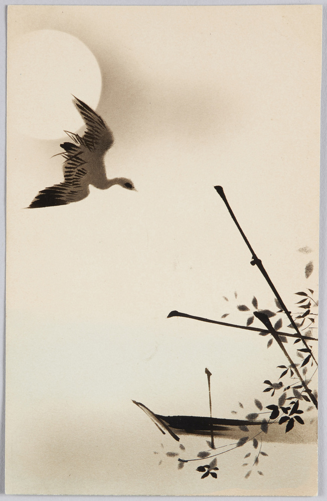 作品画像:水辺に降りる鳥