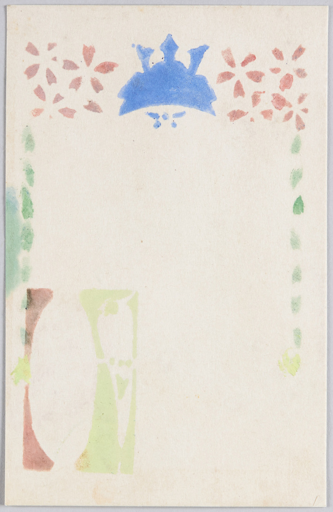 作品画像:桜の飾り枠他(ステンシル)