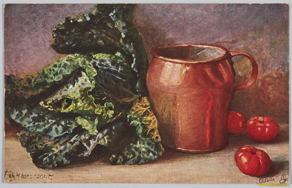 作品画像:Raphael Tuck&Sons’”OILETTE”Serie.”Gemuse-Stilleben”No.848(外国製)