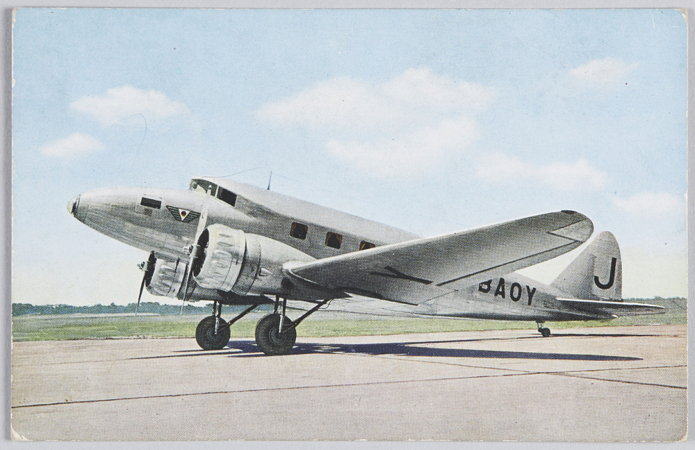 作品画像:飛行機絵葉書 日本航空輸送株式会社