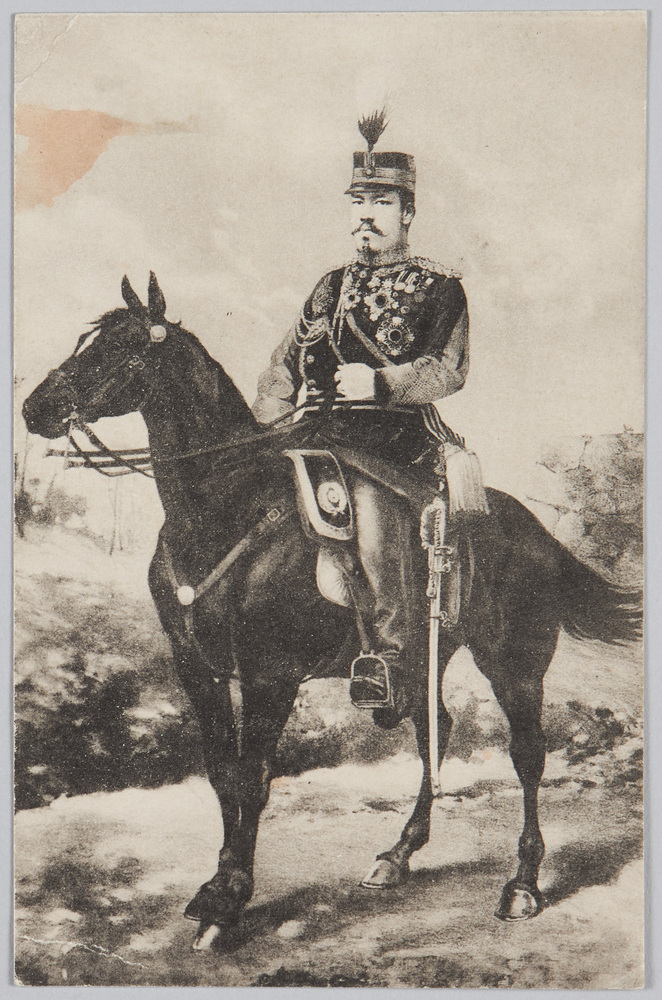 作品画像:大元帥陛下御馬乗之御尊影(明治天皇)