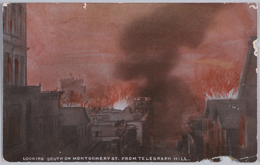 作品画像:LOOKING SOUTH ON MONTGOMERY ST. FROM TELEGRAPH HILL.