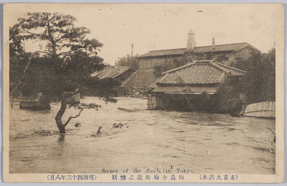 作品画像:(東京大洪水)向島小梅附近之惨状(明治四十三年八月)