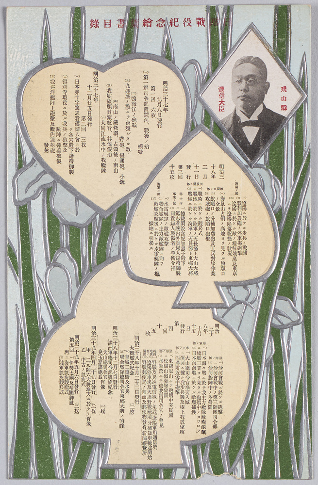 作品画像:日露戦役紀念絵葉書目録 現山県逓信大臣