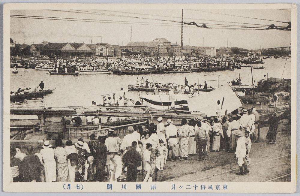 作品画像:東京風俗十二ヶ月両国川開(七月)