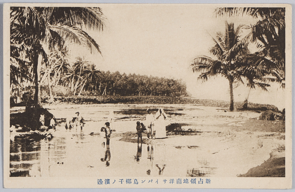 作品画像:新占領地南洋サイパン島椰子ノ浜辺