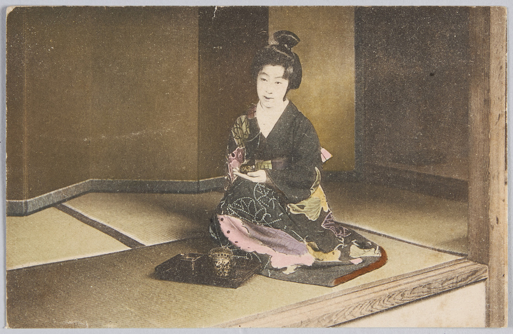 作品画像:香を聞く和装女性