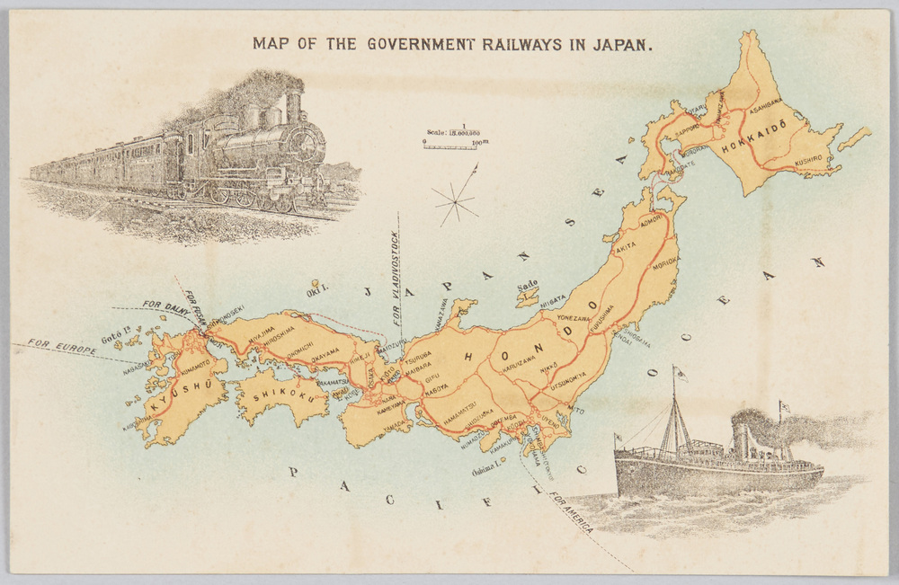 作品画像:MAP OF THE GOVERNMENT RAILWAYS IN JAPAN.