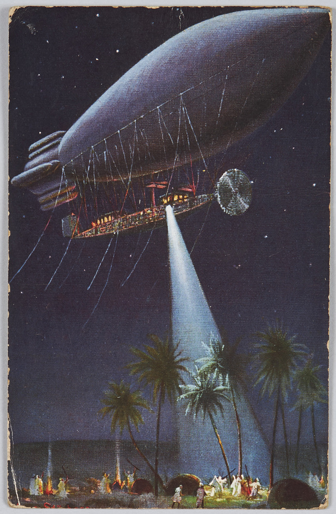 作品画像:夜の飛行船