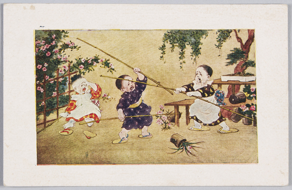 作品画像:泣きながらけんかをする子供たち