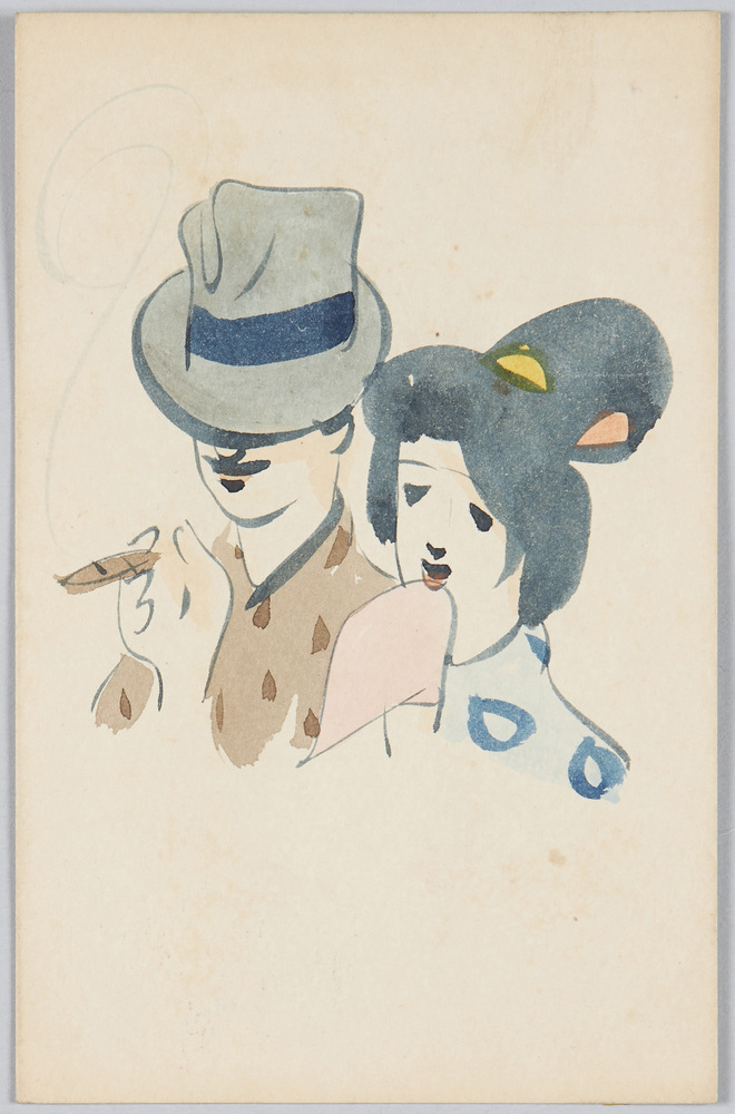 作品画像:男女の顔