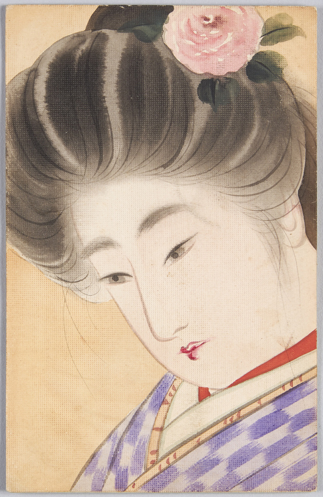 作品画像:花飾りの女性
