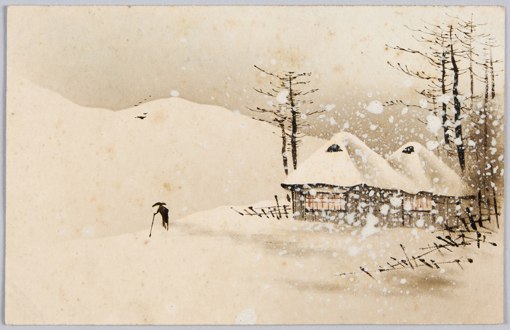 作品画像:雪の降る山村