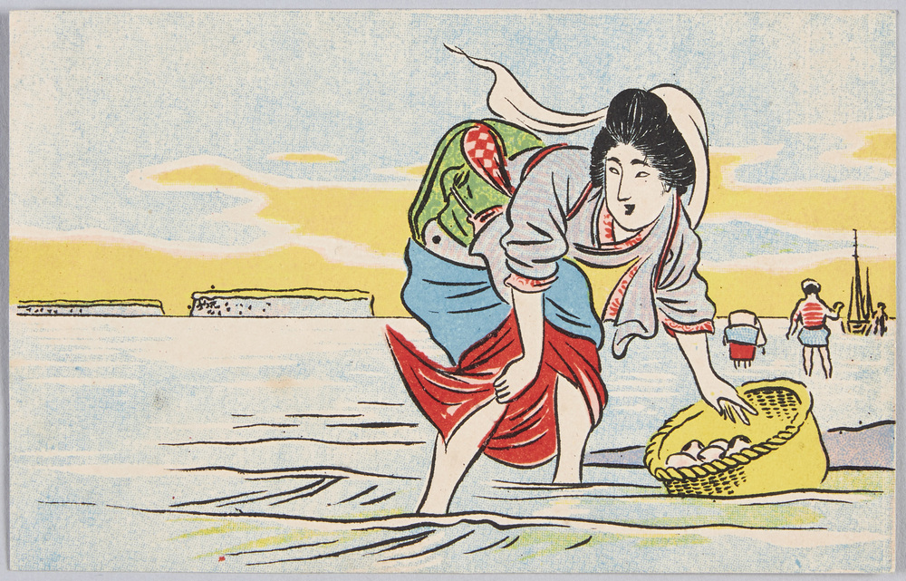 作品画像:潮干狩り (すかし絵)