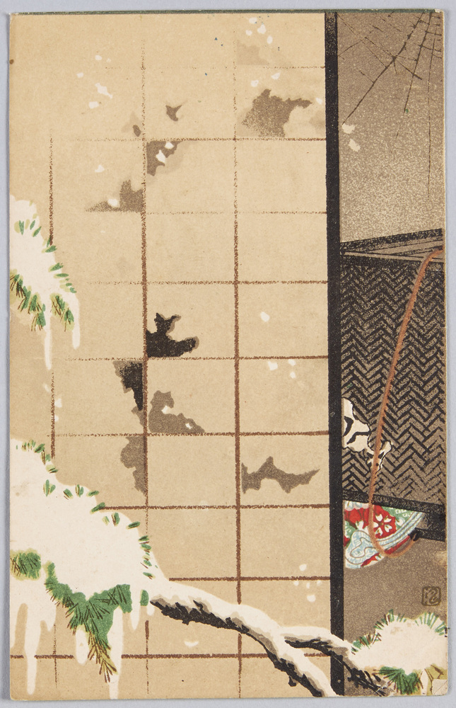作品画像:あばら家 (すかし絵)