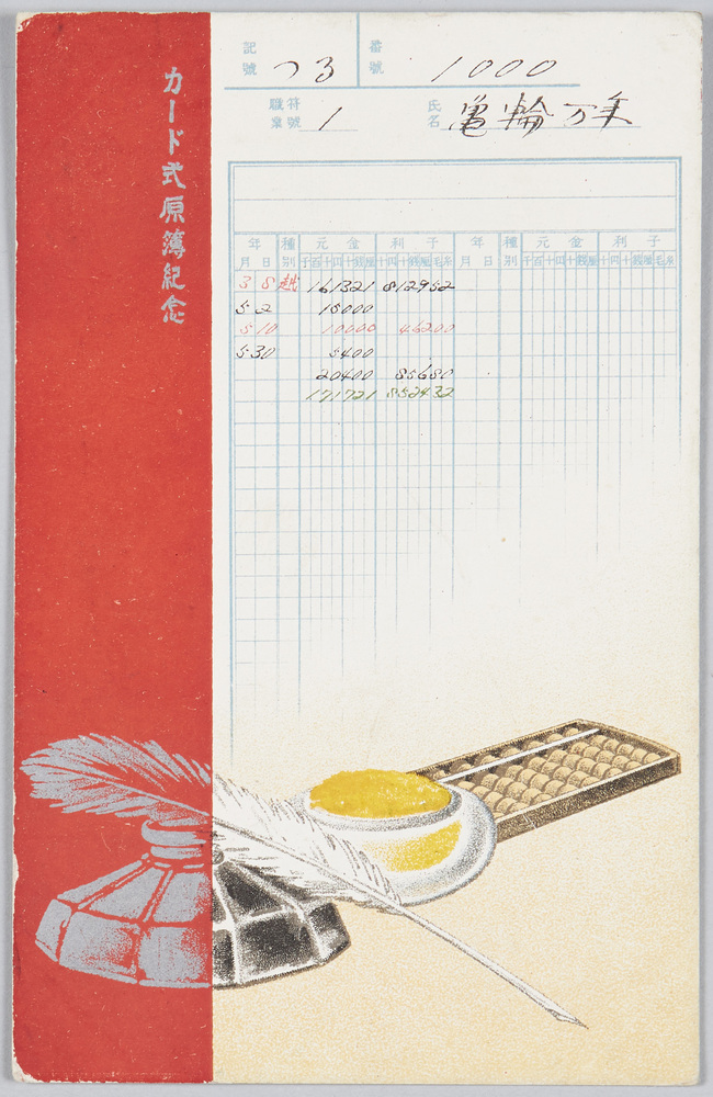 作品画像:カード式原簿紀念