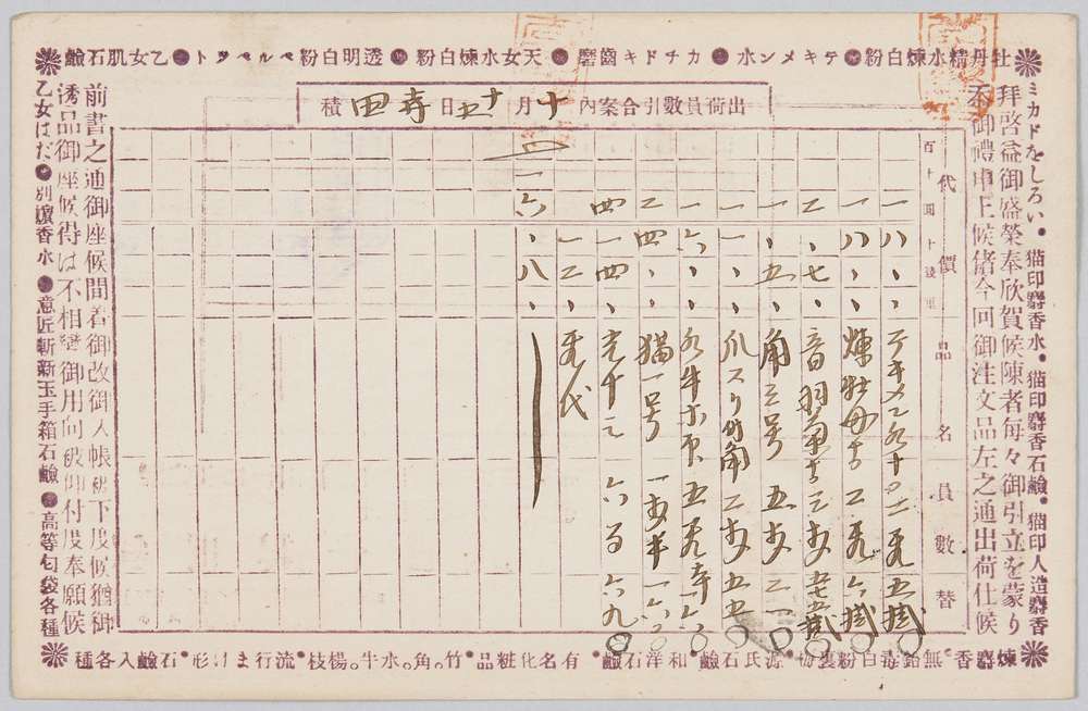 作品画像:出荷員数引合案内