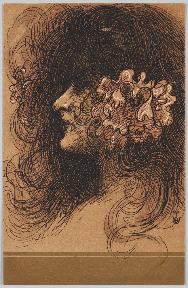 作品画像:花飾りの女性
