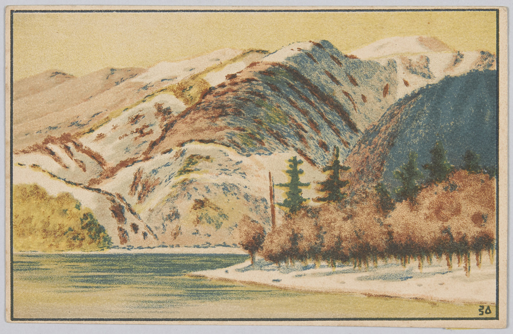 作品画像:雪山と湖