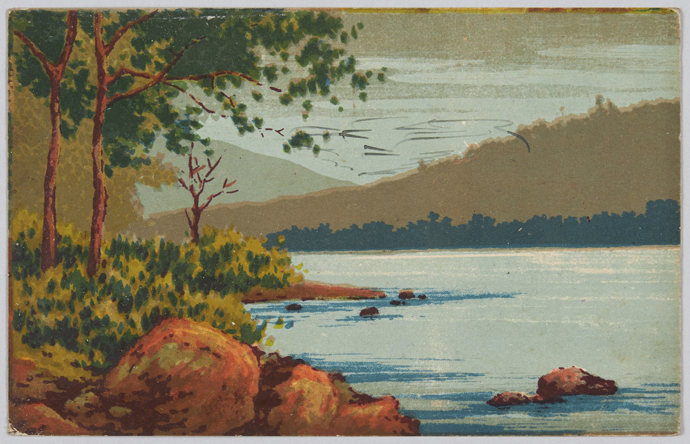 作品画像:山間の湖
