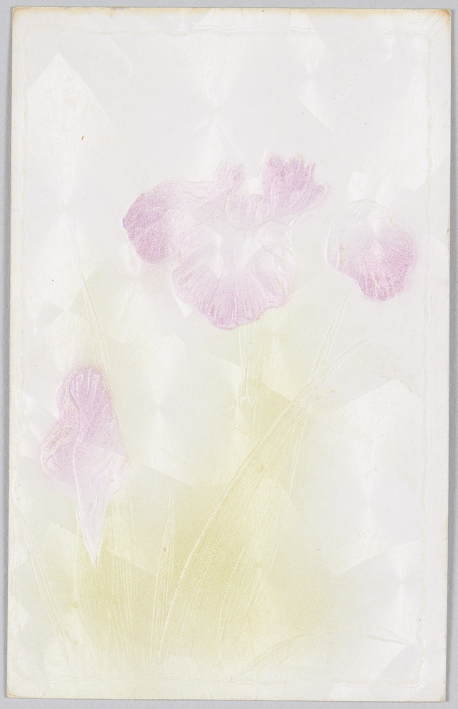 作品画像:燕子花 (和紙型押)
