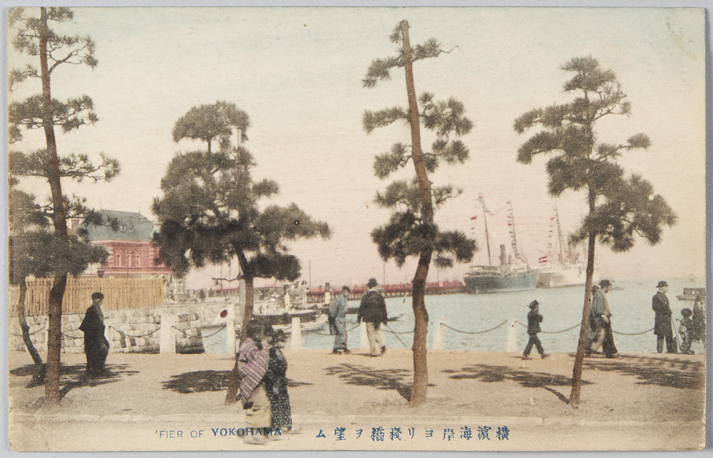 作品画像:横浜海岸ヨリ棧橋ヲ望ム