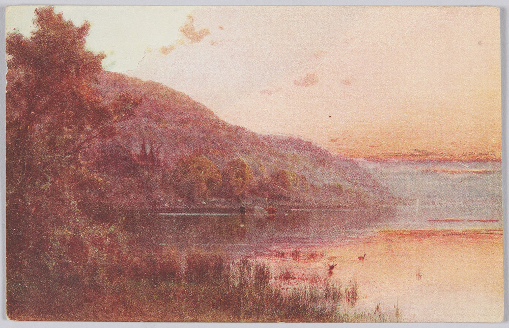 作品画像:夕暮れの湖