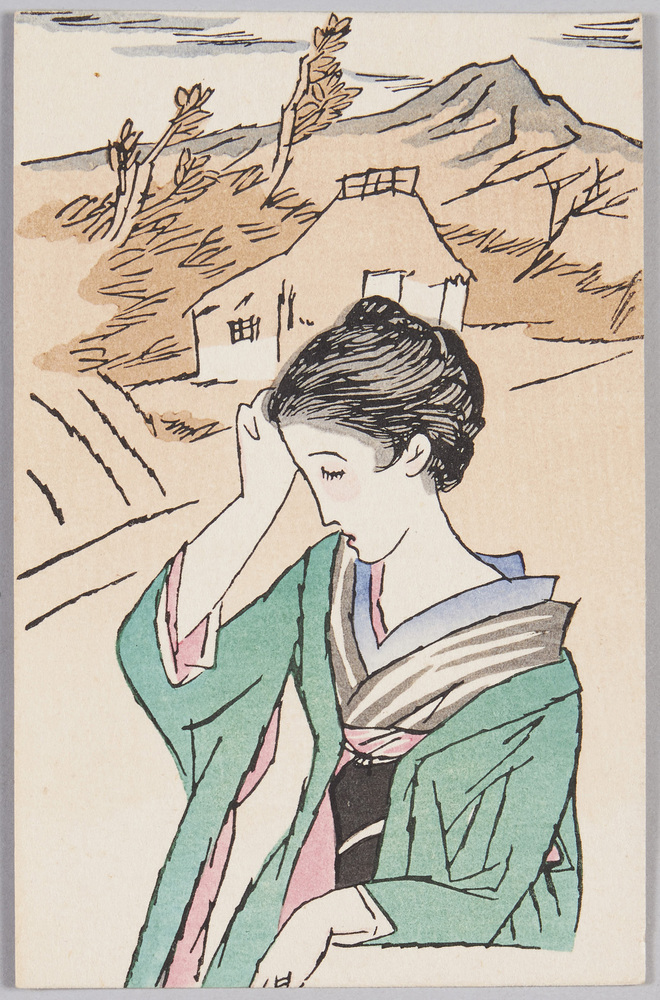 作品画像:竹久夢二木版絵はがき