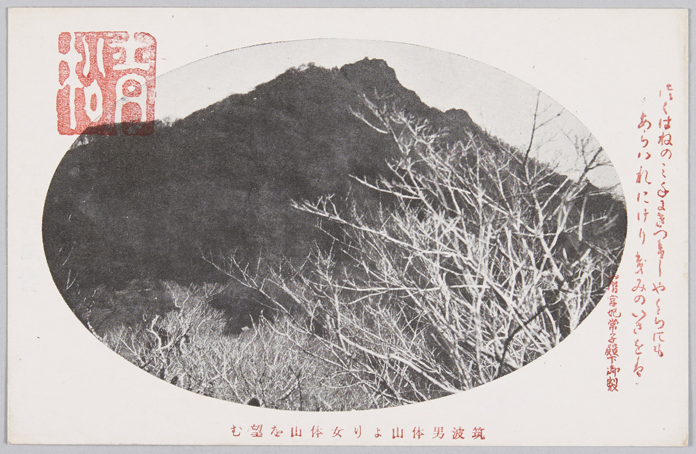 作品画像:筑波男体山より女体山を望む