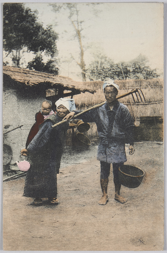 作品画像:農家の親子