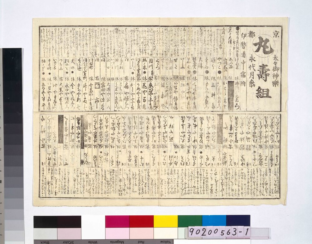 作品画像:太々御神楽永代月参寿組 伊勢道中宿附