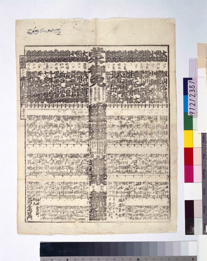 作品画像:大相撲番附(本所回向院境内)