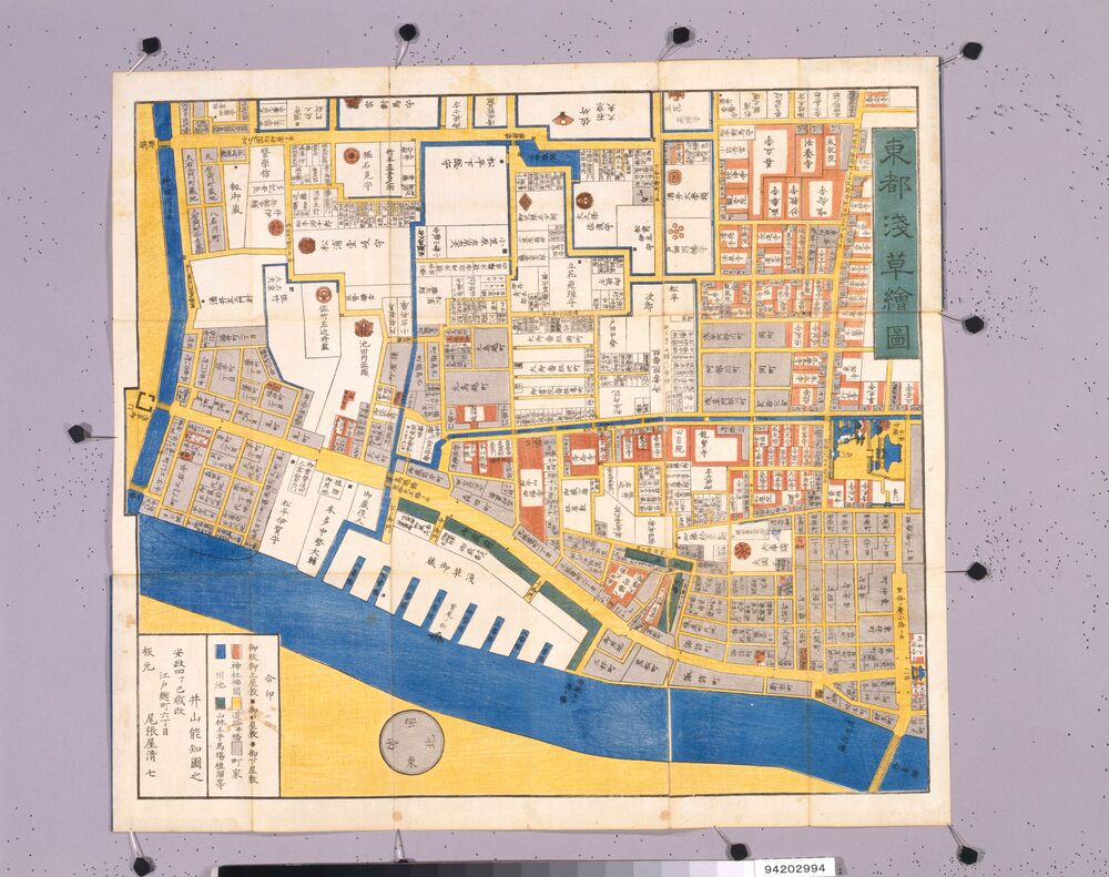 作品画像:尾張屋版江戸切絵図 浅草御蔵前絵図