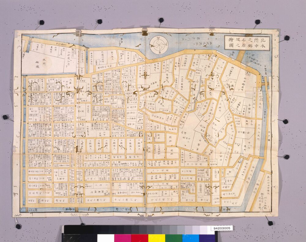 作品画像:近江屋版江戸切絵図 改正 北本所中ノ郷石原辺図