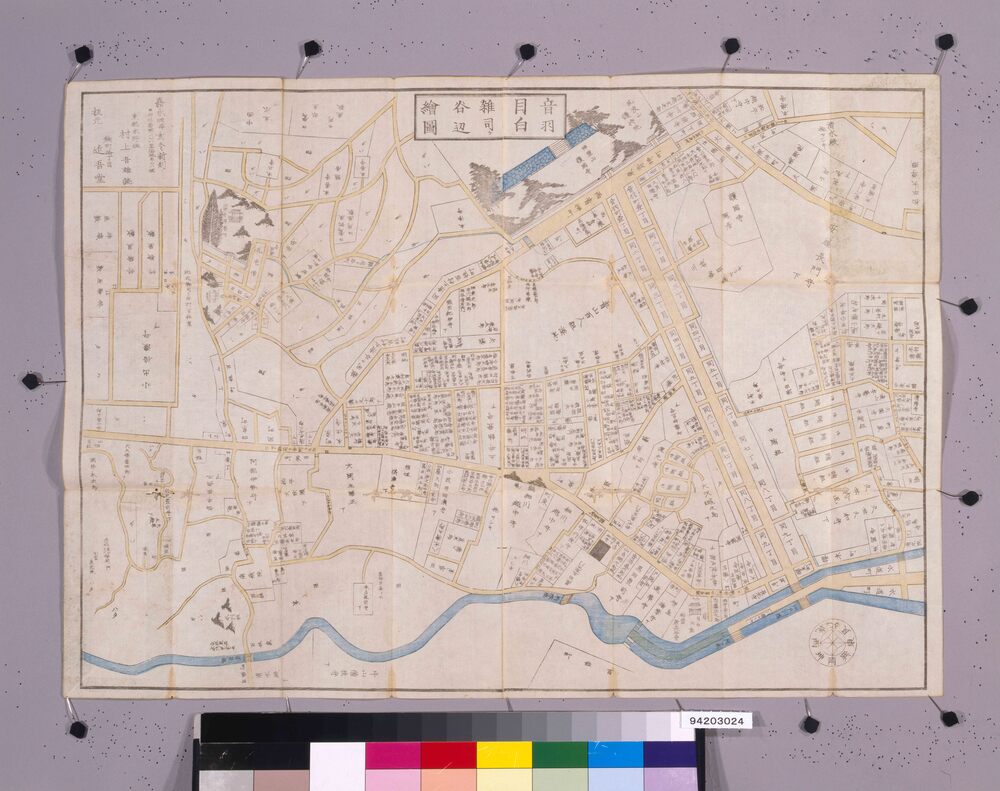 作品画像:近江屋版江戸切絵図 改正 雑司ヶ谷音羽辺図