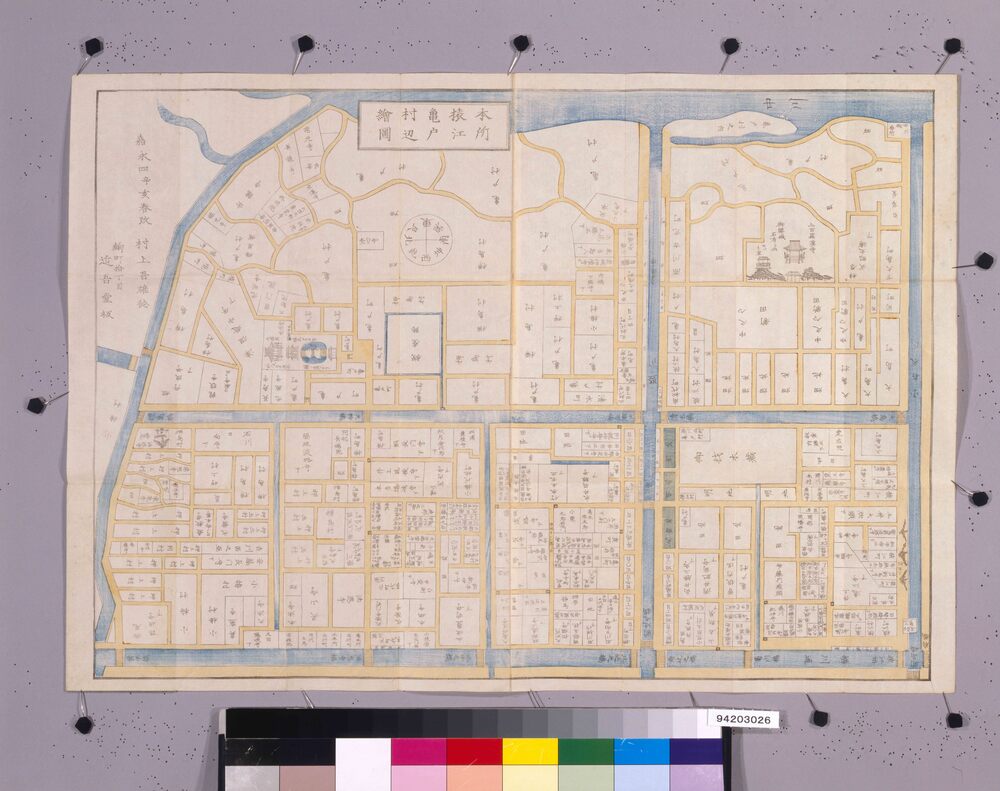 作品画像:近江屋版江戸切絵図 改正 本所猿江亀戸辺図