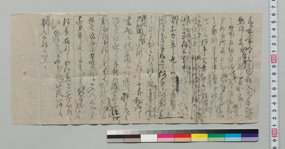 作品画像:願書下書断片(御抱入願)