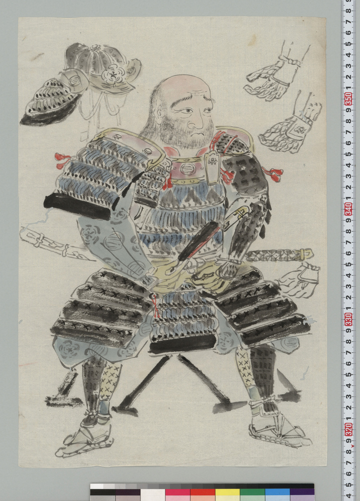 作品画像:武衛市郎左衛門肖像 下絵