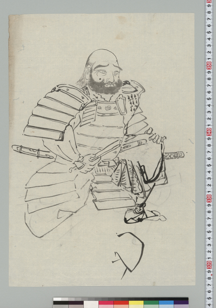作品画像:武衛市郎左衛門肖像 下絵